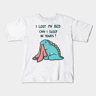 Stegosaurus with blanket, Chuck, dinosaur, dino Kids T-Shirt